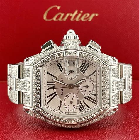 cartier roadster watch with diamonds